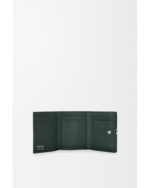 Loewe Green Pebble Trifold Wallet