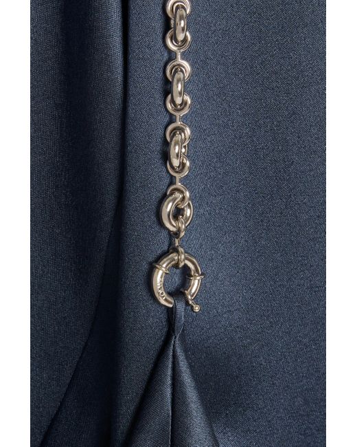 Loewe Blue Chain Shirt Dress In Silk