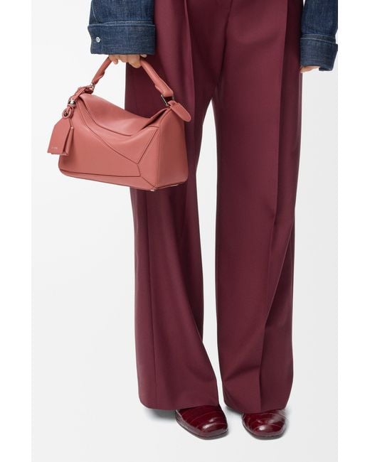 Loewe Pink Small Featherlight Puzzle Bag