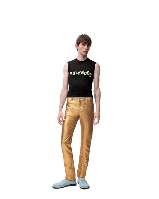 Loewe Black Sleeveless T-shirt In Cotton And Viscose for men