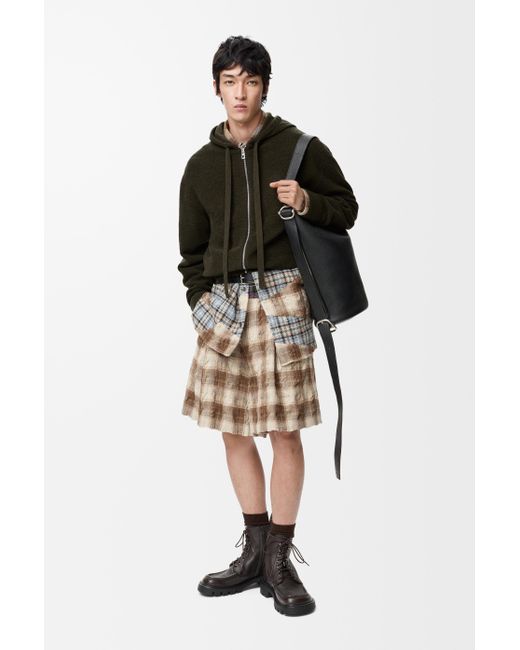 Loewe Black Anagram Zip-Up Hoodie for men