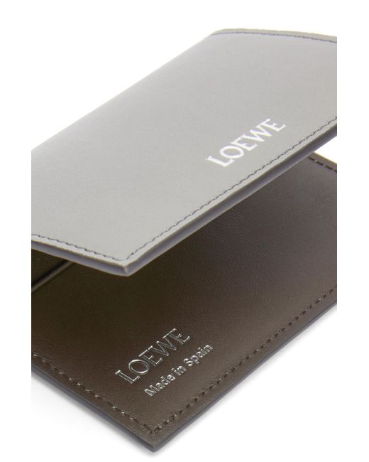 Loewe White Luxury Slim Bifold Cardholder In Shiny Nappa Calfskin For for men