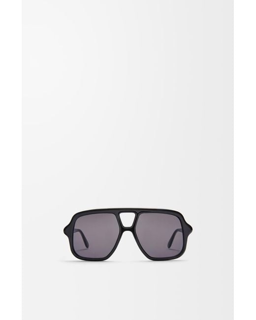 Loewe Black Aviator Slim Sunglasses Hombre for men