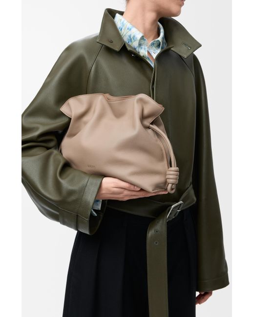 Loewe Natural Medium Flamenco Clutch In Nappa Calfskin