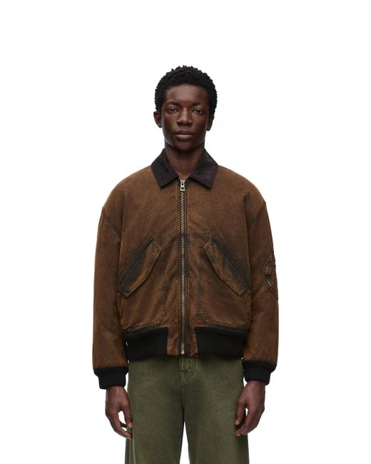 Loewe Multicolor Bomber Jacket In Technical Cotton for men