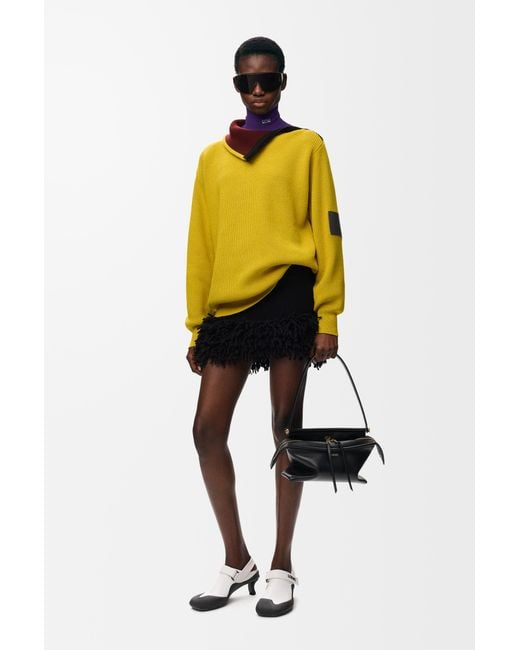 Loewe Yellow Zip-Up Sweater