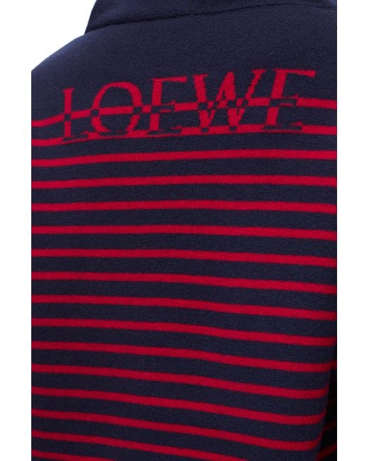 Loewe Red Luxury Hoodie In Wool
