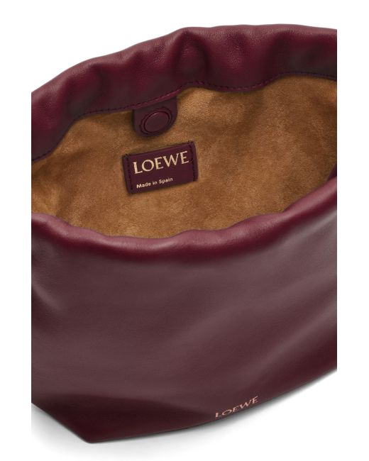 Loewe Purple Mini Flamenco Purse Bag In Mellow Nappa Lambskin