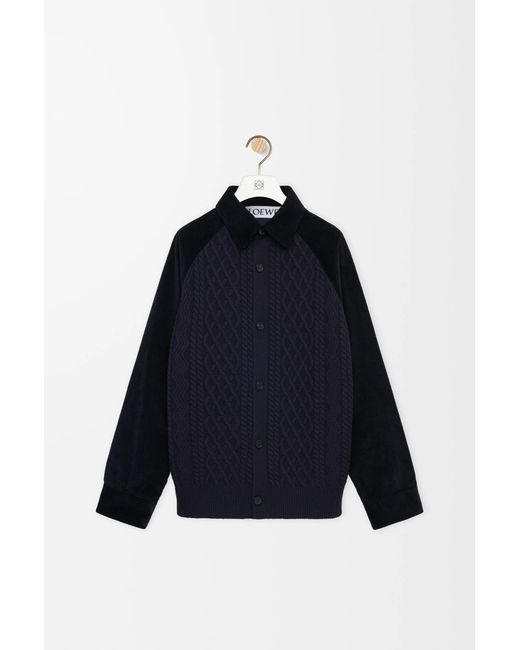 Loewe Blue Hybrid Overshirt for men