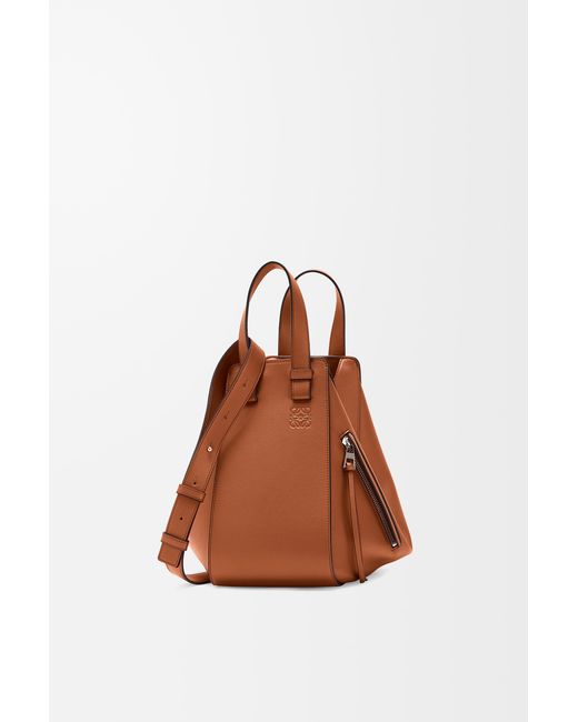 Loewe Brown Luxury Small Hammock Bag In Classic Calfskin