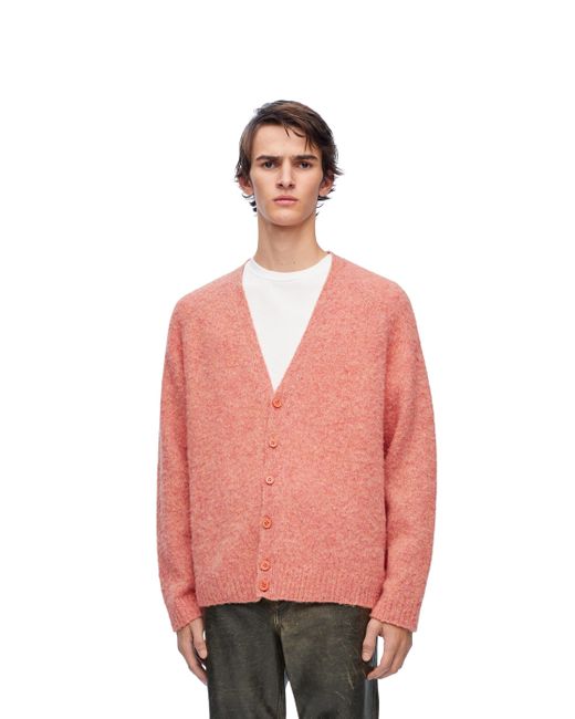 Loewe Pink Cardigan In Wool for men