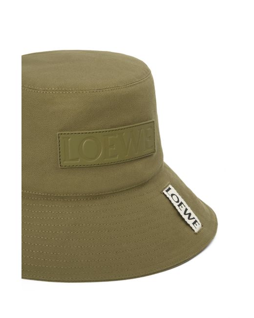 Loewe Green Fisherman Hat In Canvas