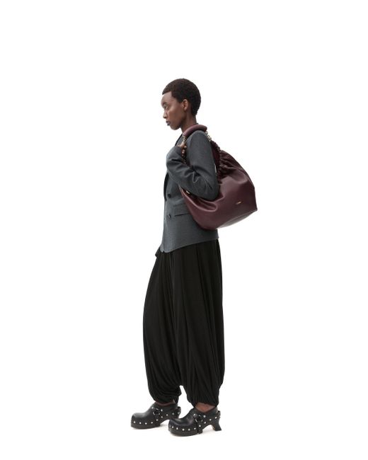 Loewe Black Draped Trousers In Viscose