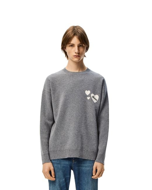 Gray heart clearance sweater