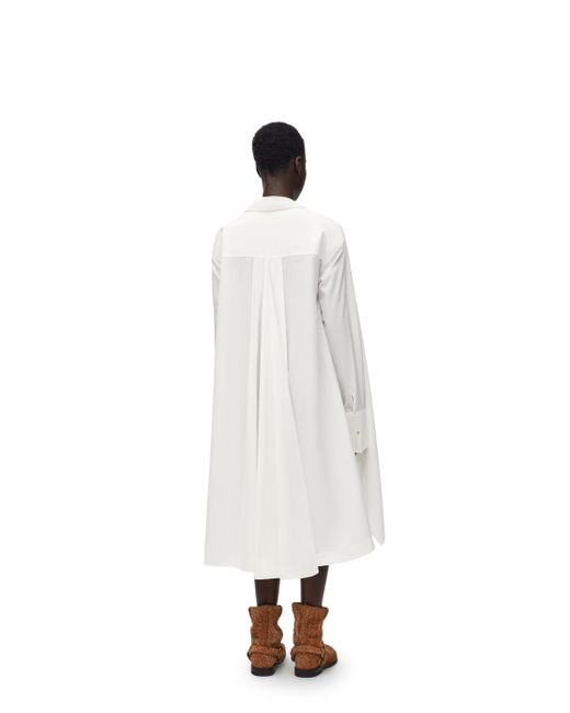 Loewe White Luxury Tunic Dress In Cotton Blend