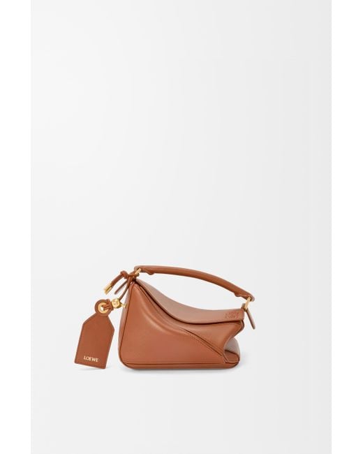 Loewe Brown Mini Featherlight Puzzle Bag