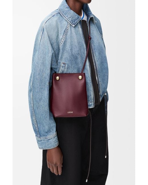 Loewe Red Pebble Pouch