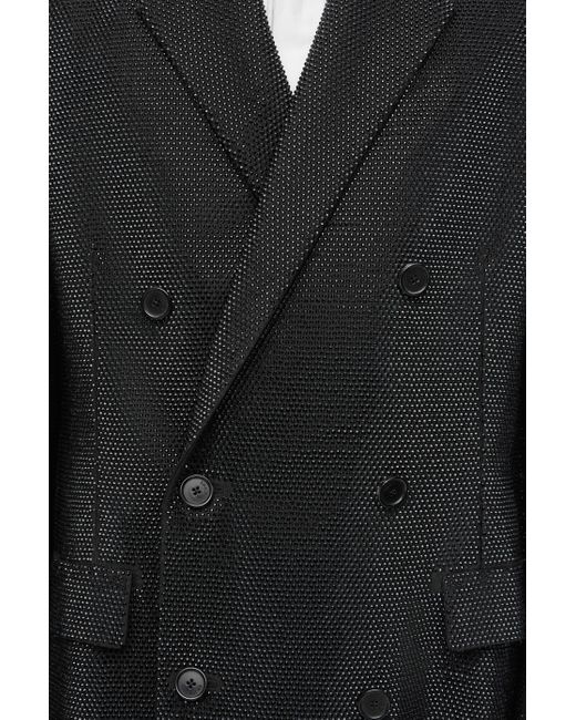 Loewe Black Luxury Embelisshed Jacket In Wool And Mohair for men