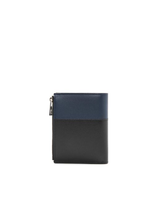Loewe White Slim Compact Wallet In Shiny Calfskin for men