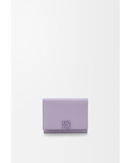 Loewe Purple Anagram Trifold Wallet
