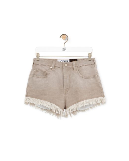 Loewe White Shorts In Denim