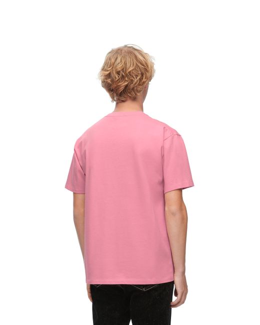 Loewe Pink Luxury Regular Fit T-shirt In Cotton for men