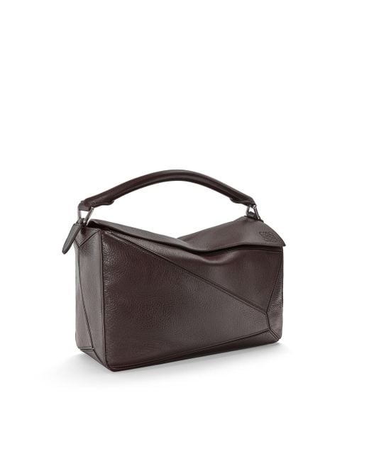 Loewe Brown Large Puzzle Bag In Deerskin for men