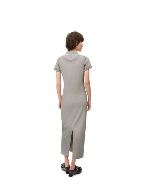 Loewe White Polo Dress In Cotton