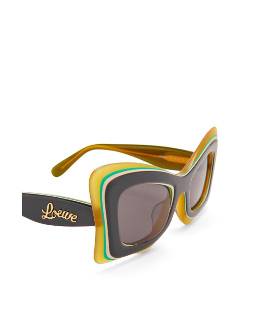 Loewe Multicolor Multilayer Butterfly Sunglasses In Acetate