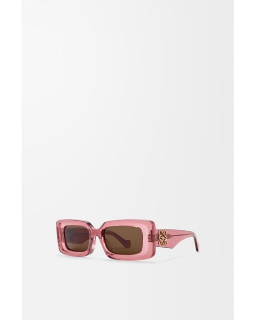 Loewe White Rectangular Sunglasses For