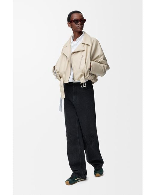 Loewe White Anagram Baggy Jeans