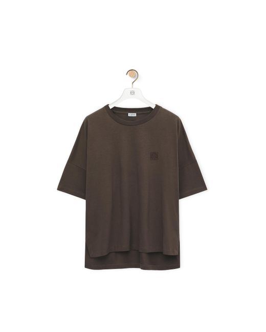 Loewe White Luxury Boxy Fit T-shirt In Cotton For