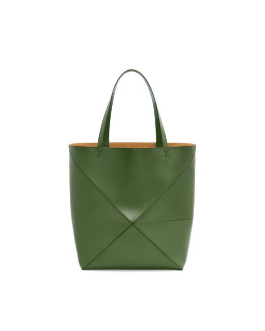 Loewe Green Large Fold Puzzle Tote Bag for men