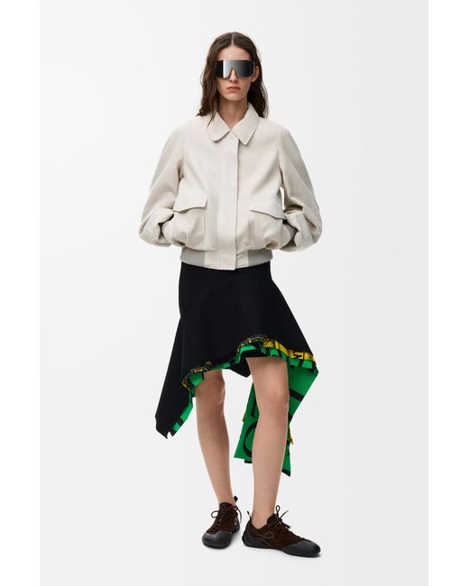 Loewe White Suede Leather Jacket