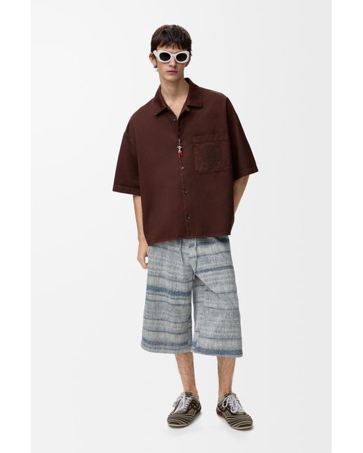Loewe Brown Short Sleeve Shirt for men