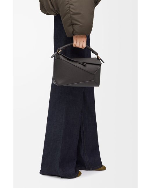 Loewe Blue Luxury Small Puzzle Bag In Soft Grained Calfskin