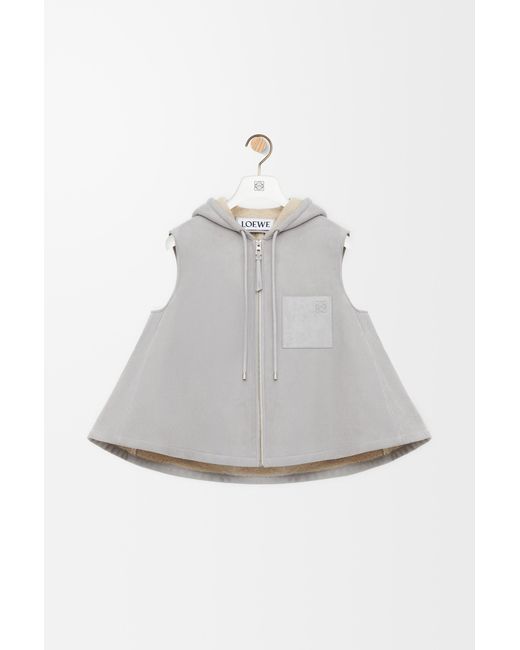 Loewe White Hooded Vest