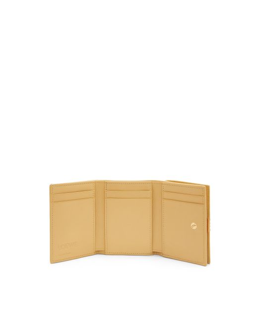 Loewe Natural Puffer Anagram Trifold Wallet In Shiny Nappa Calfskin