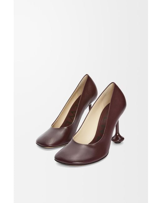 Loewe Brown Leather Toy Pumps 90