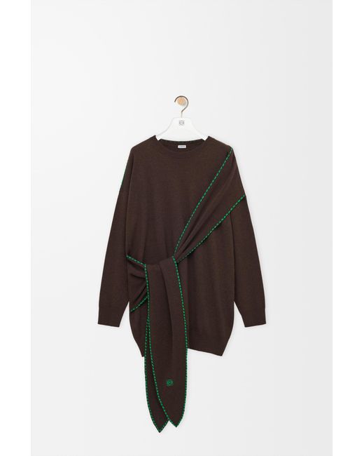 Loewe Brown Scarf Dress
