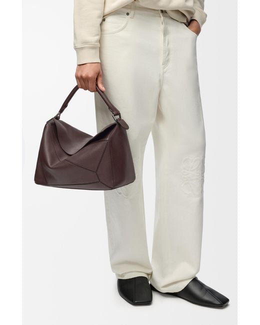 Loewe Brown Large Puzzle Bag for men