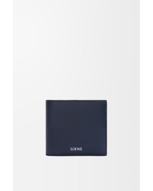 Loewe Blue Bifold Coin Wallet In Textured Classic Calfskin for men