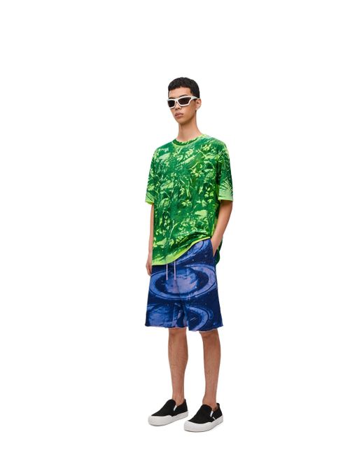 Loewe Green Luxury Loose Fit T-shirt In Cotton for men