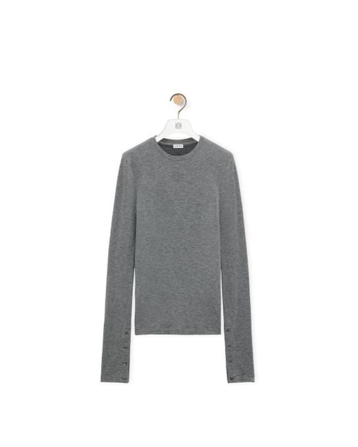 Loewe Multicolor Long Sleeve Top In Viscose And Cashmere
