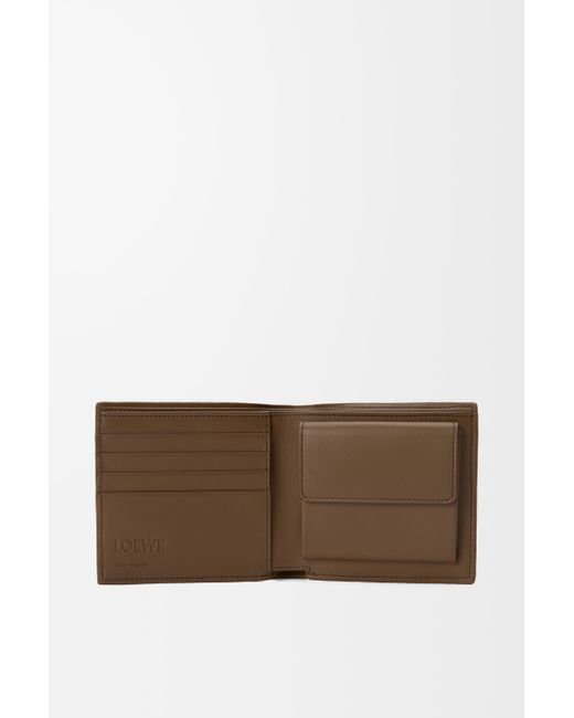 Cartera Con Dos Pliegues Y Monedero En Piel De Ciervo Hombre Loewe de hombre de color White