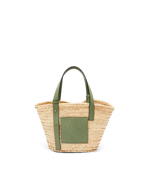 Loewe Leather Luxury Basket Bag In Palm Leaf And Calfskin For Women | Lyst