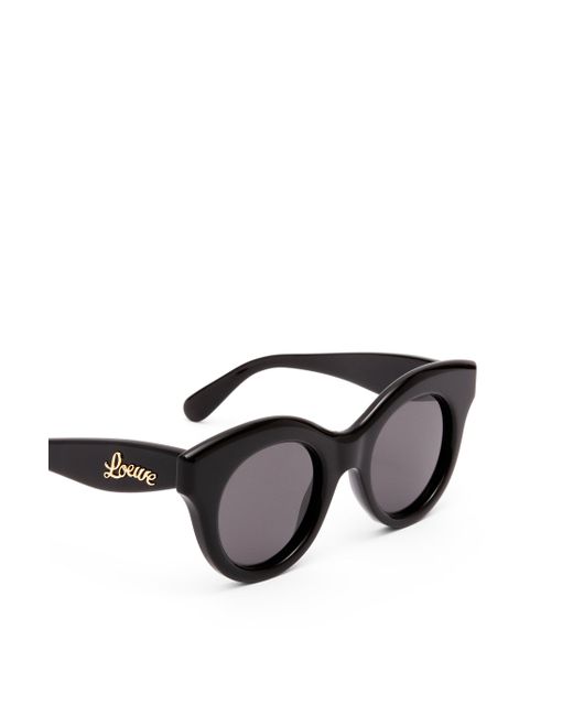 Loewe Black Luxury Tarsier Sunglasses In Acetate