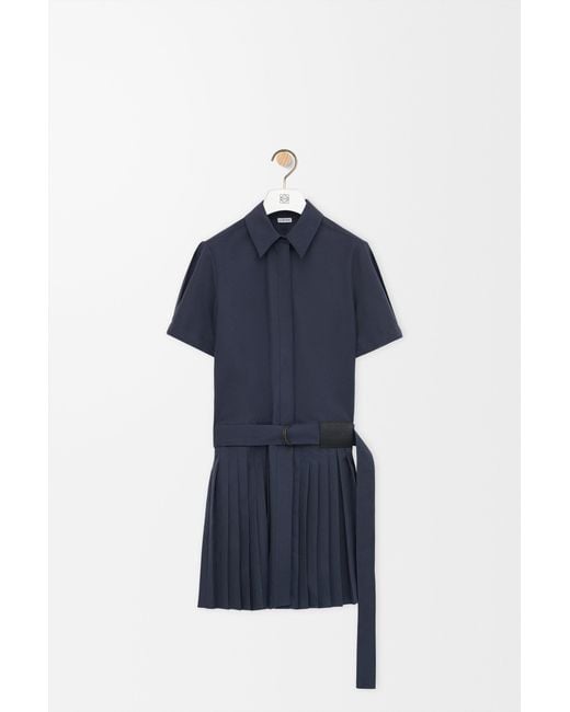 Loewe Blue Pleated Dress