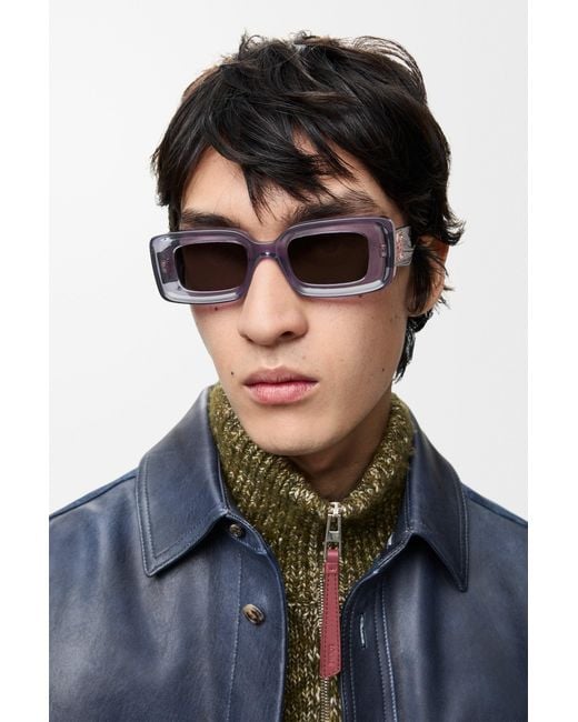 Loewe White Rectangular Sunglasses For