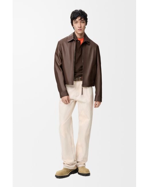 Loewe Brown Zip-Up Jacket for men